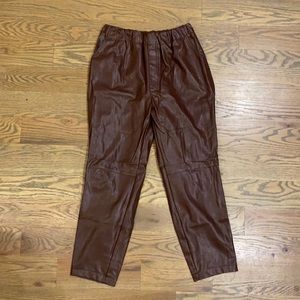 Abercrombie Faux Leather Joggers